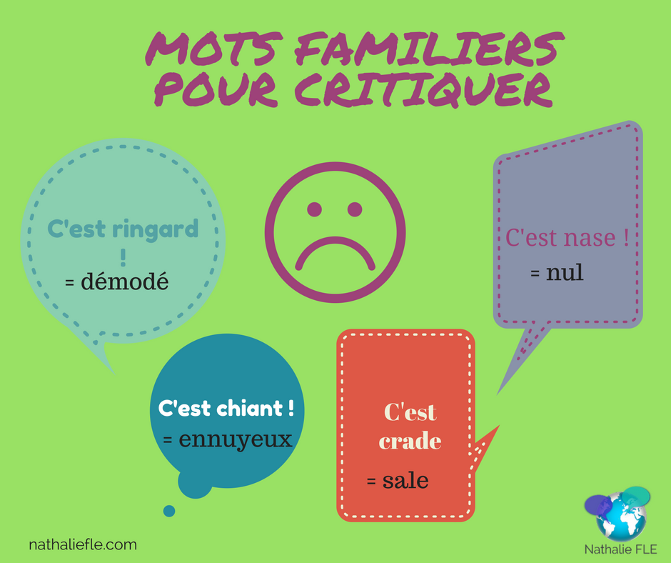 mots familiers en français