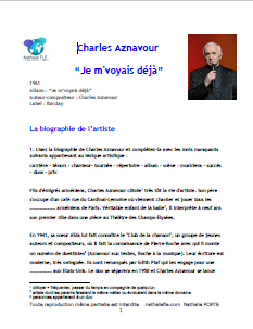 apprendre français chansons Aznavour
