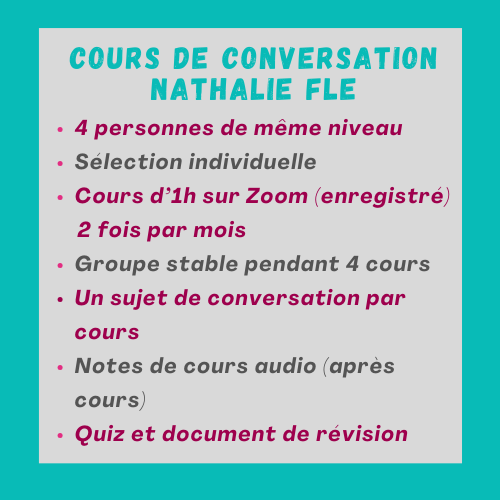 cours de conversation en français