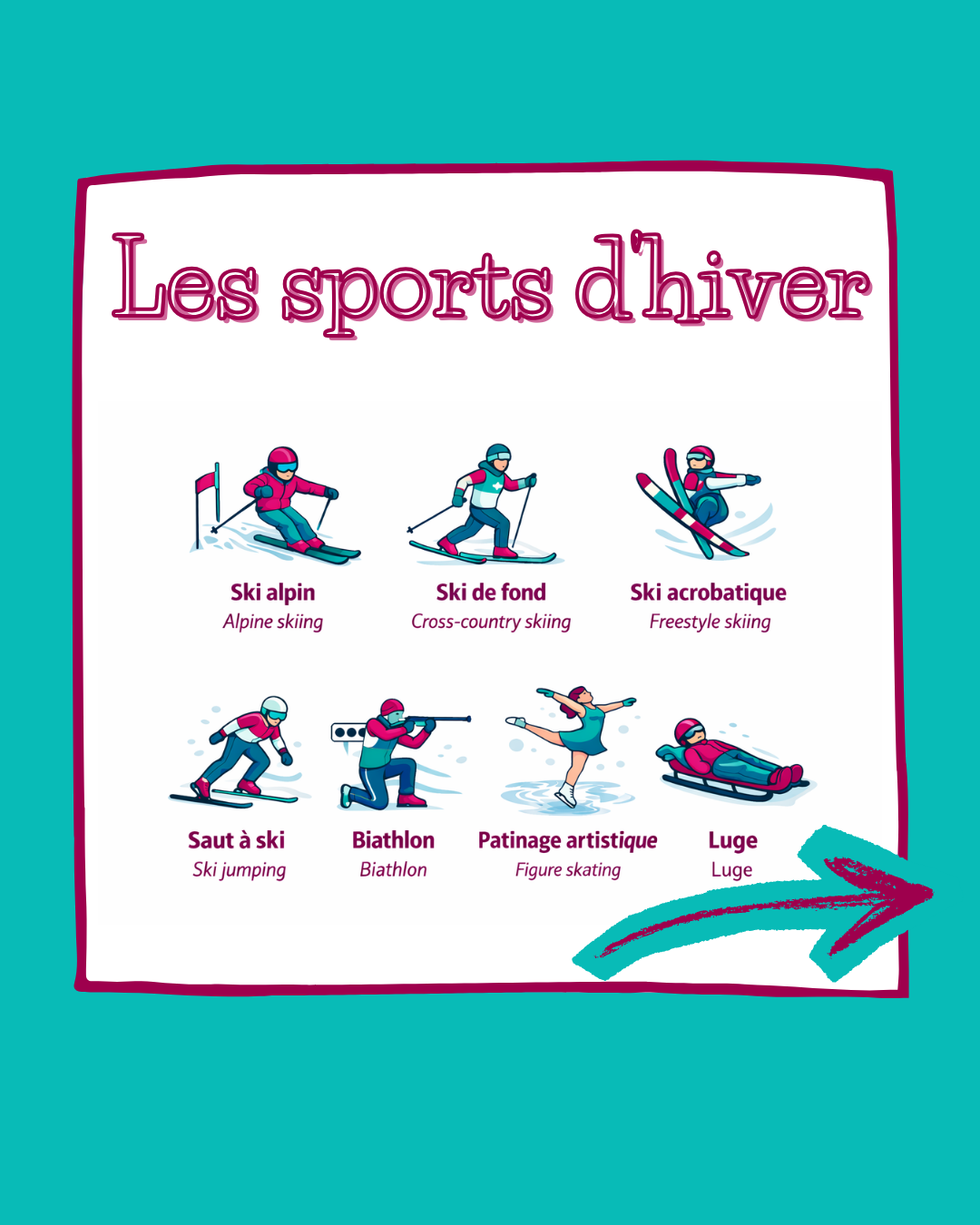sports d'hiver en français